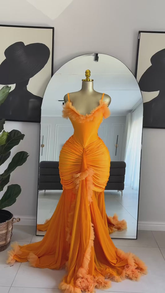 Orange melly Dress