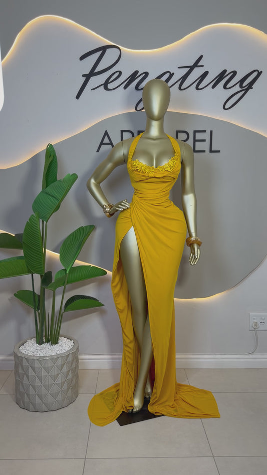 Gianna Mustard Dress
