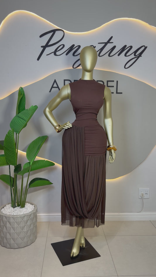 Denise Brown Dress